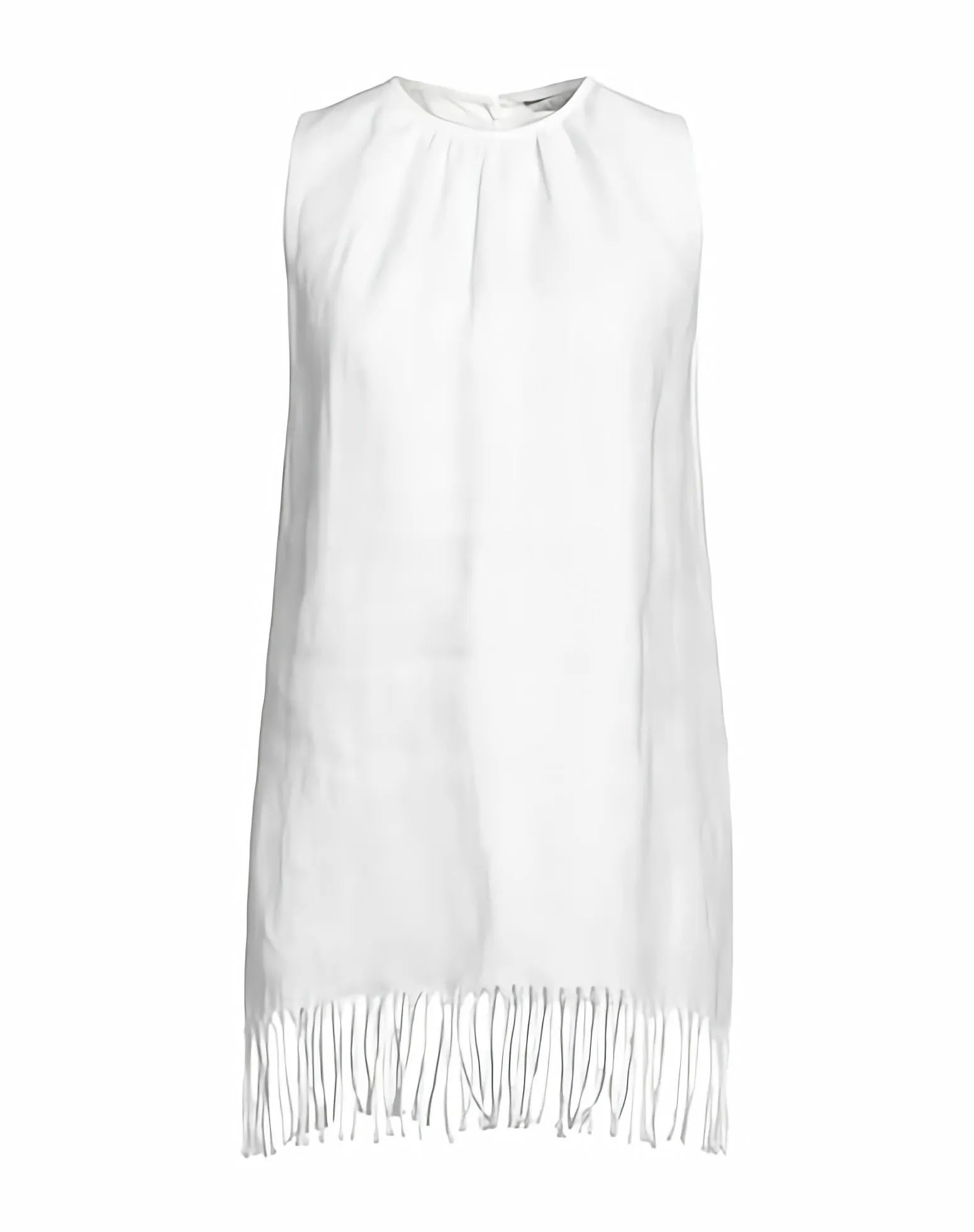 MaxMara  |Linen Sleeveless Plain Fringes Tanks & Camisoles