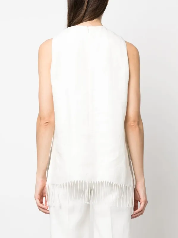 MaxMara  |Linen Sleeveless Plain Medium Tanks & Camisoles