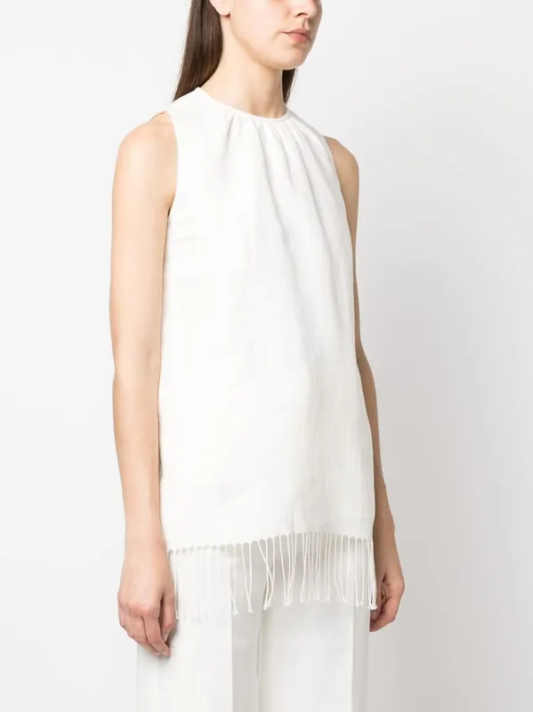 MaxMara  |Linen Sleeveless Plain Medium Tanks & Camisoles