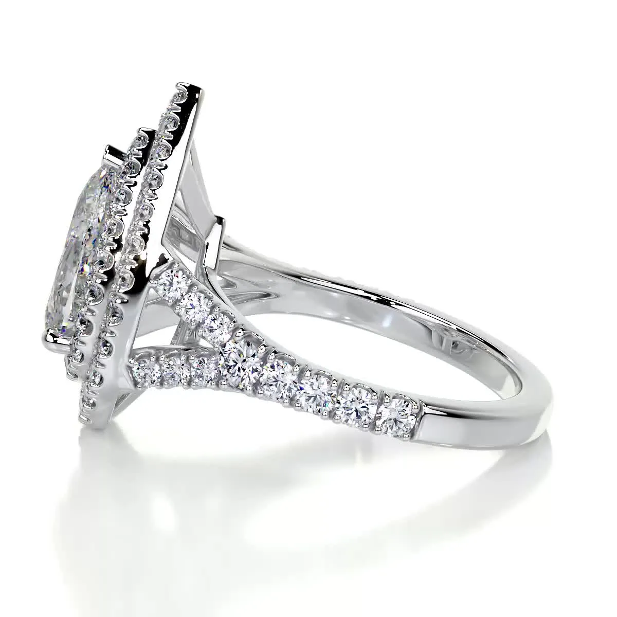 Melanie Moissanite & Diamonds Ring -Platinum