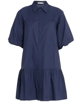 Midnight Cotton Poplin Crissy Shirt Dress