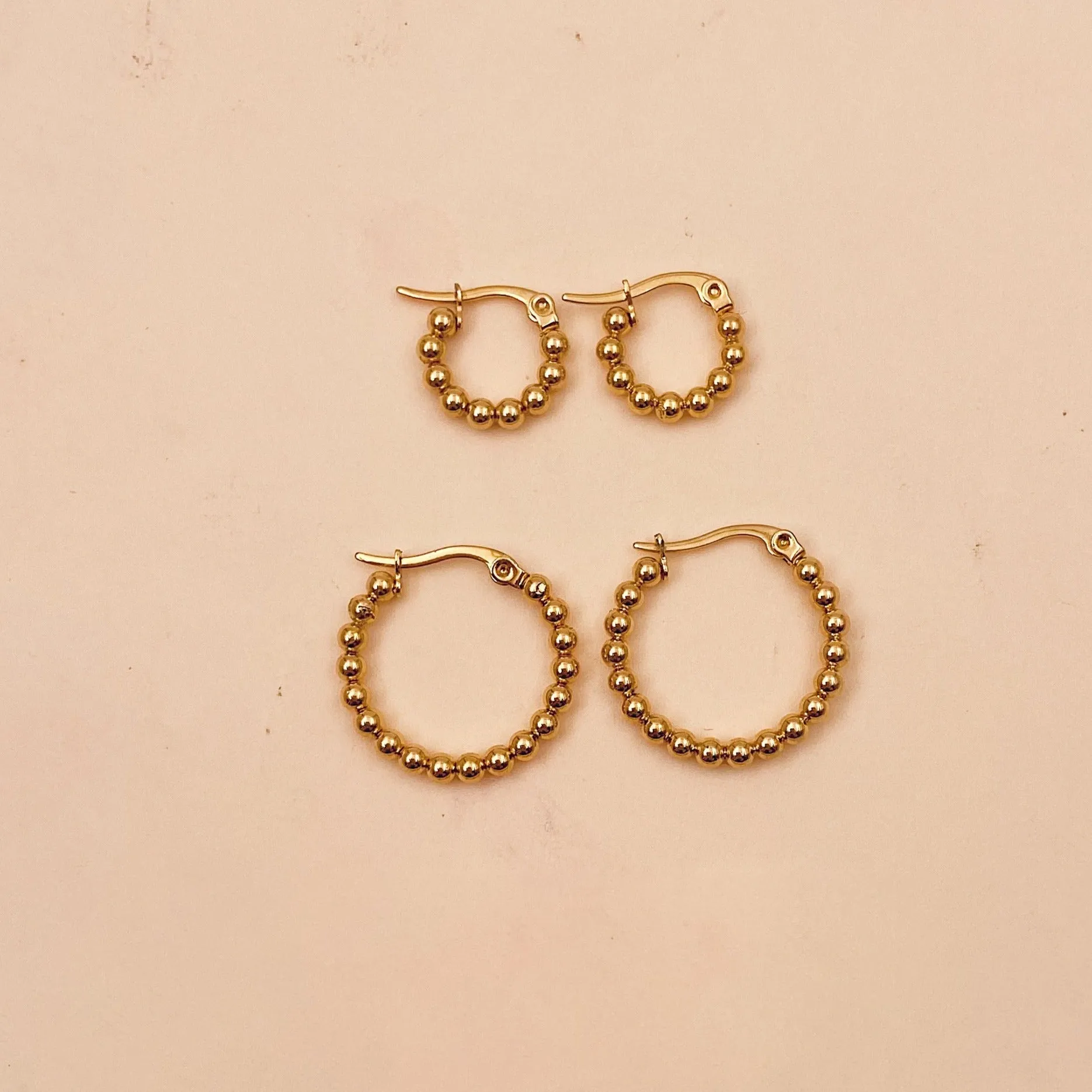 Mini Ball Circle Hoop Earrings