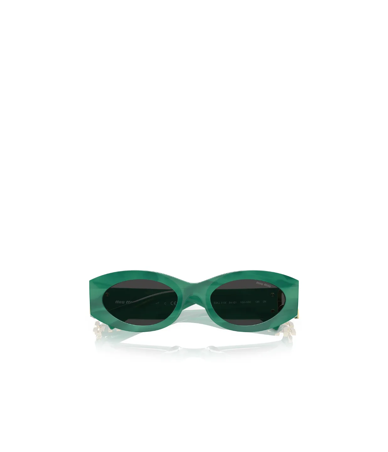 Miu Miu Oval Sunglasses in Green