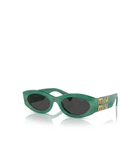 Miu Miu Oval Sunglasses in Green