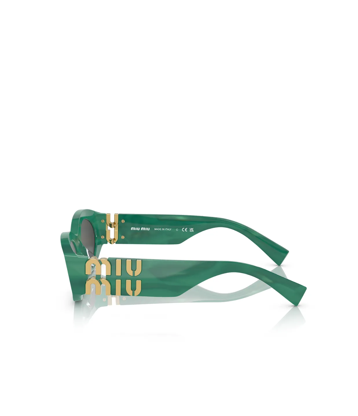 Miu Miu Oval Sunglasses in Green