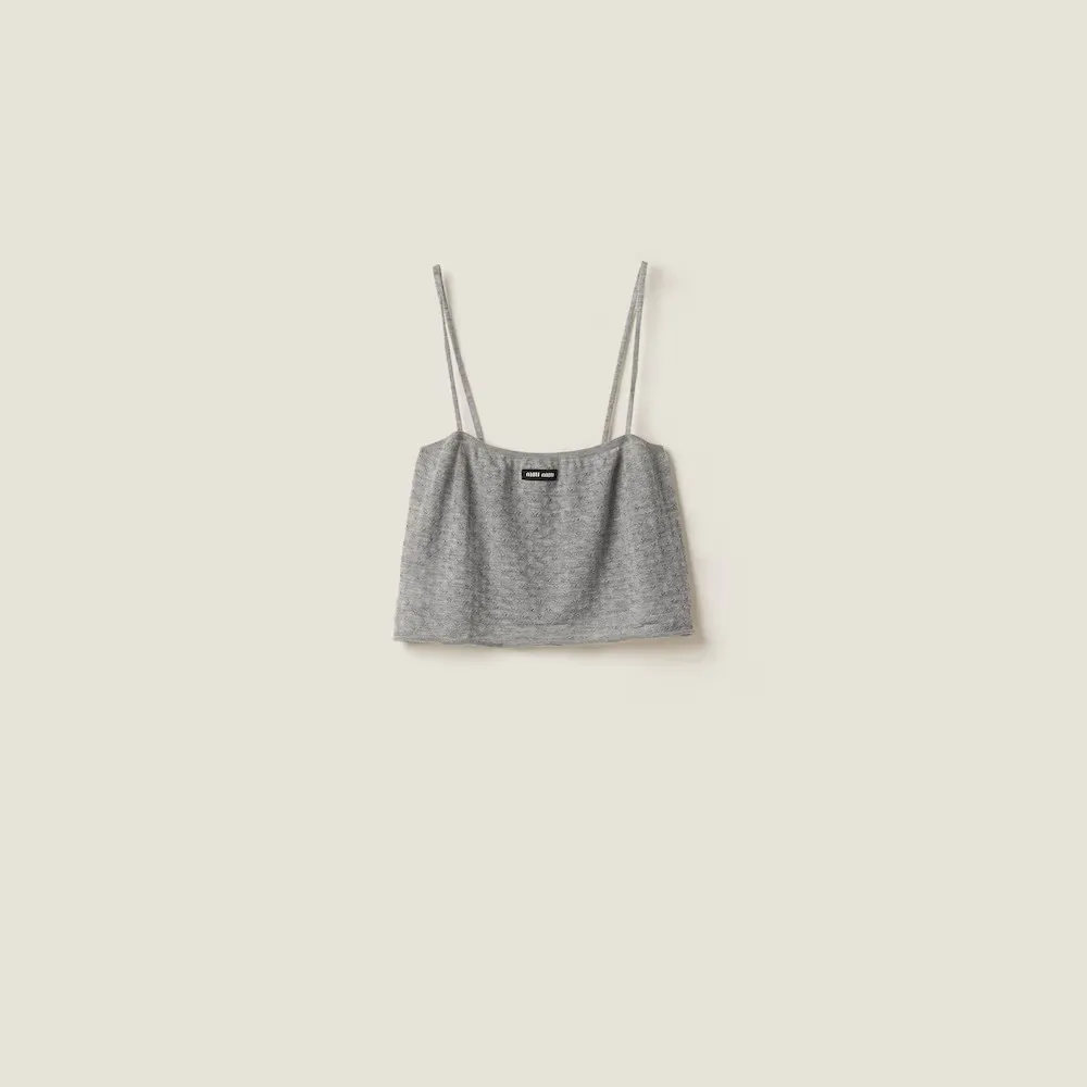 MiuMiu  |Cashmere Silk Sleeveless Plain Tanks & Camisoles