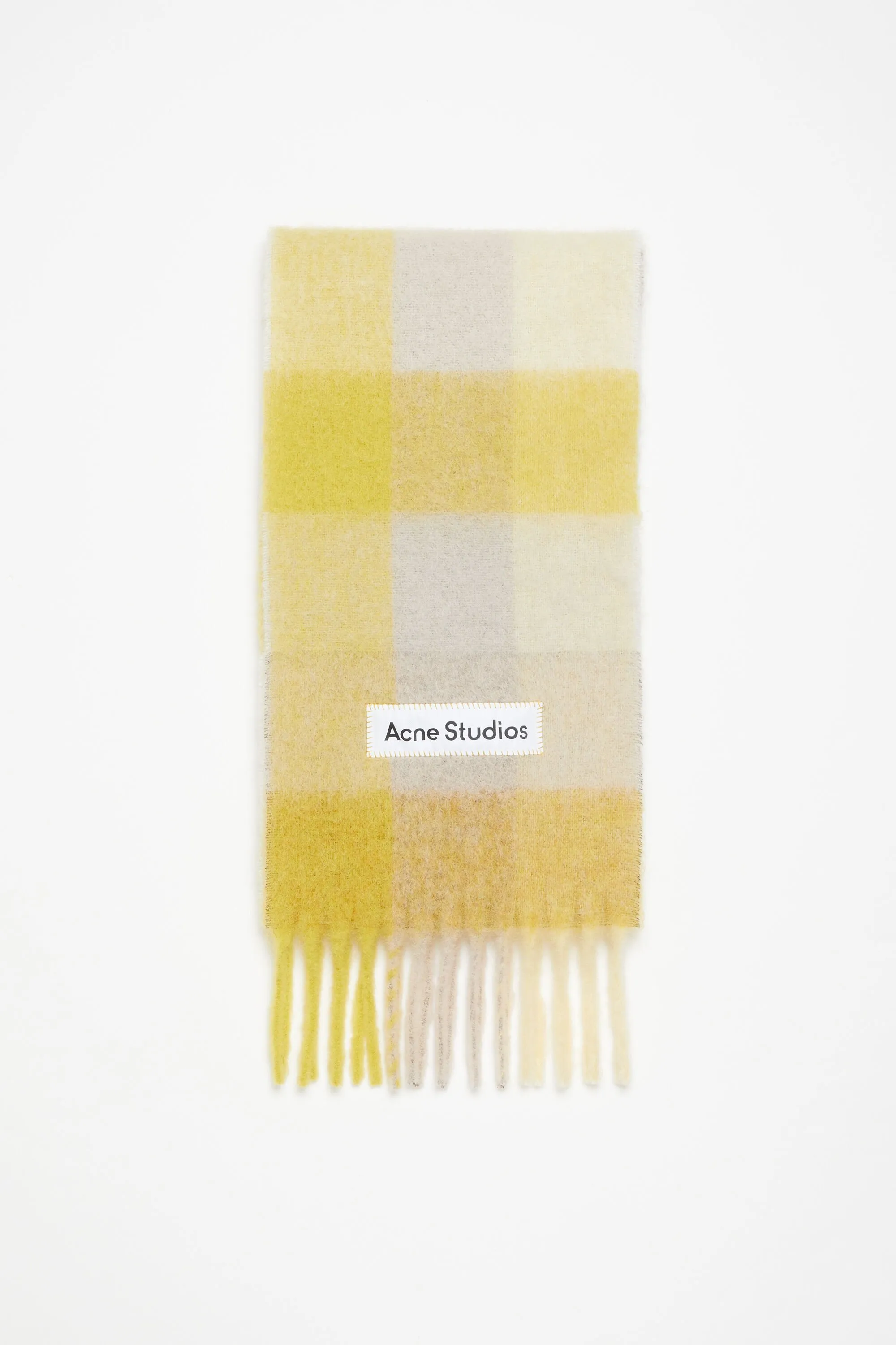 Mohair checked scarf