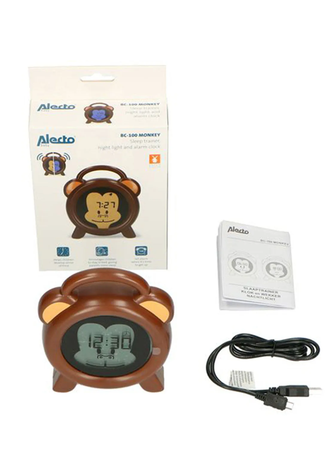 Monkey Sleep Training Nightlight & Alarm Clock