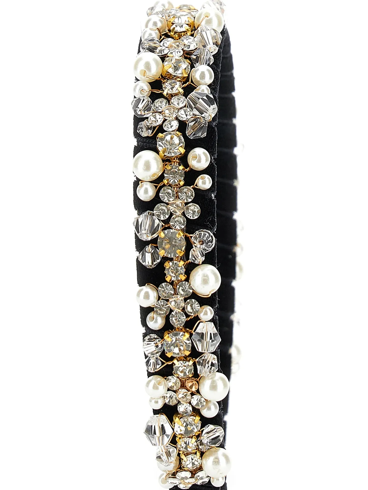 Monnalisa Crystals & Pearls Headband