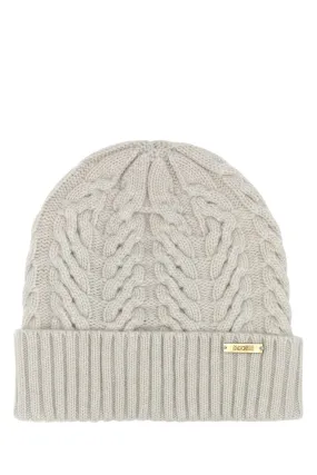 Moorer Ivory Cashmere Maria Beanie Hat