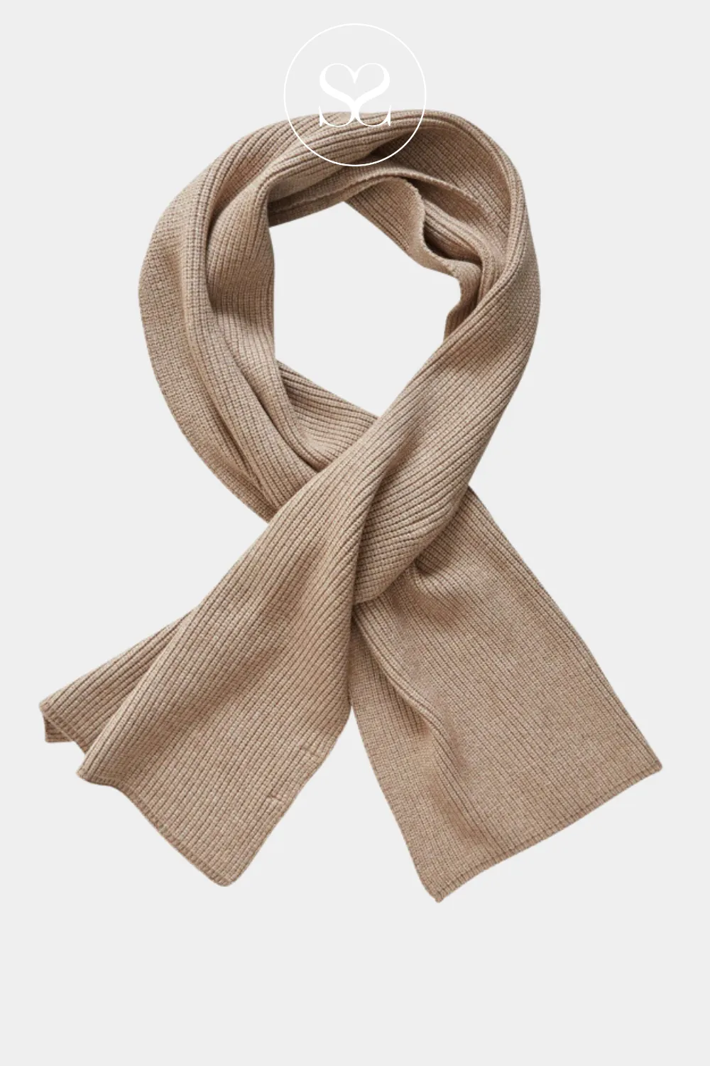 MOSS COPENHAGEN - GALINE RACHELLE OATMEAL WOMEN'S SCARF