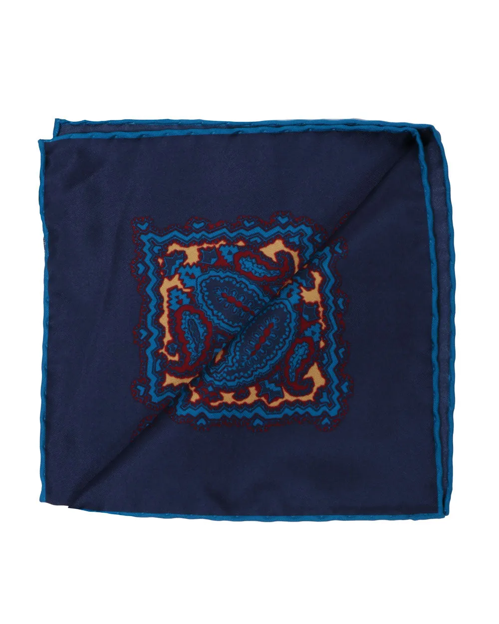 Multicolor Medallion Silk Pocket Square