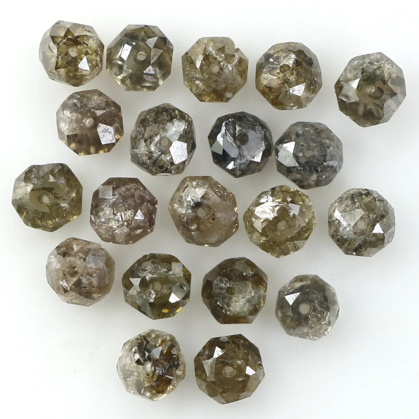 Natural Loose Bead Brown Color Diamond 2.40 CT 2.50 MM Bead Shape Rose Cut Diamond L1722