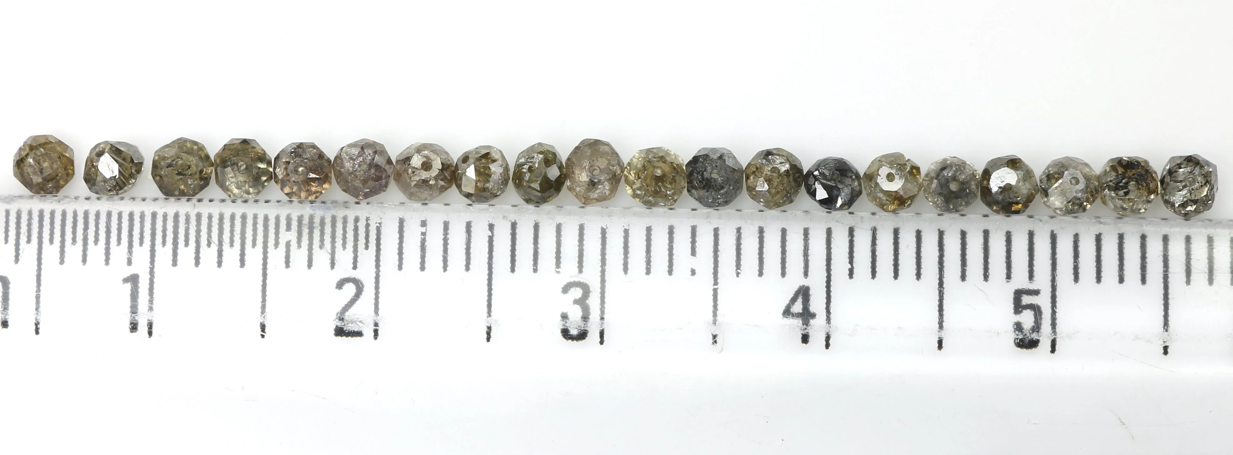 Natural Loose Bead Brown Color Diamond 2.40 CT 2.50 MM Bead Shape Rose Cut Diamond L1722