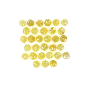 Natural Loose Bead Yellow Color Diamond 2.23 CT 2.10 MM Bead Shape Rose Cut Diamond L1705