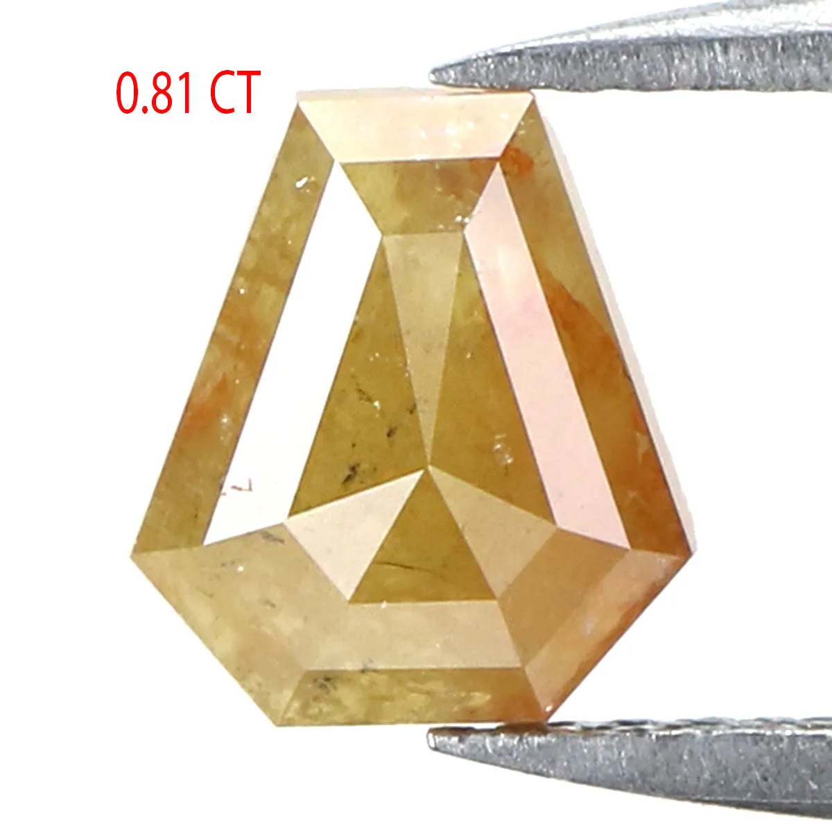 Natural Loose Coffin Yellow Color Diamond 0.81 CT 7.00 MM Coffin Shape Rose Cut Diamond L7968