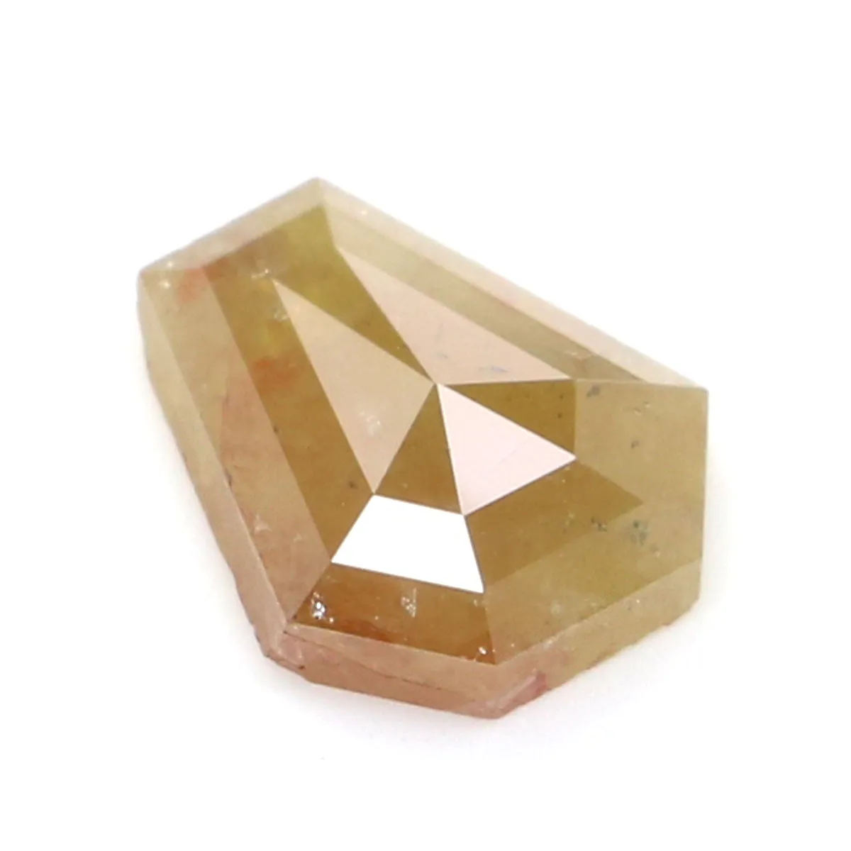 Natural Loose Coffin Yellow Color Diamond 0.81 CT 7.00 MM Coffin Shape Rose Cut Diamond L7968