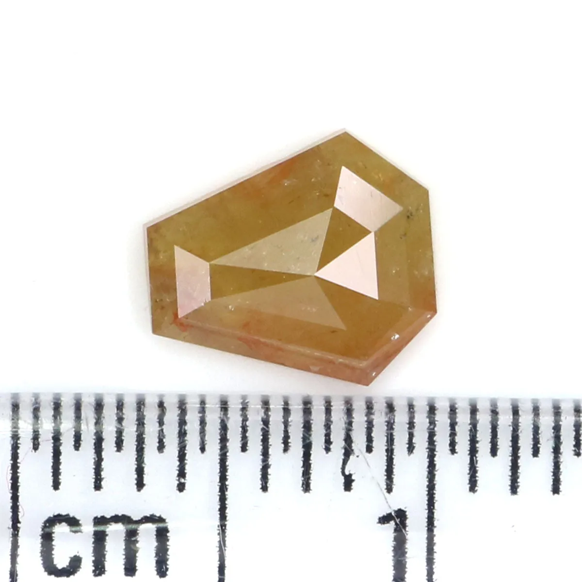 Natural Loose Coffin Yellow Color Diamond 0.81 CT 7.00 MM Coffin Shape Rose Cut Diamond L7968