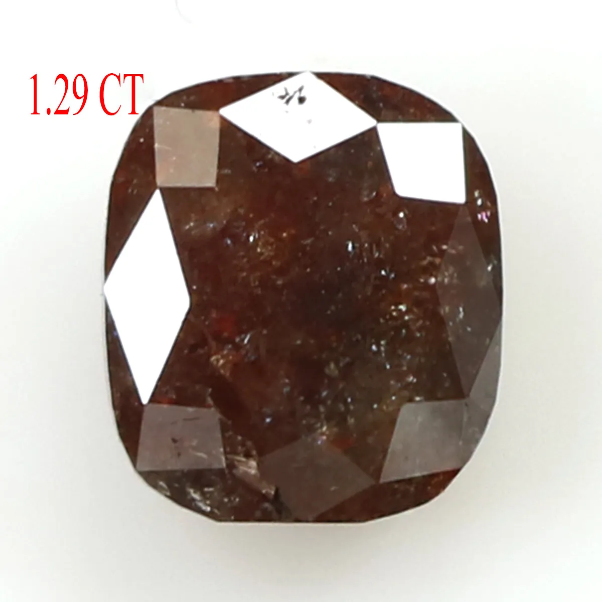 Natural Loose Cushion Brown Color Diamond 1.29 CT 6.90 MM Cushion Shape Rose Cut Diamond KR1046