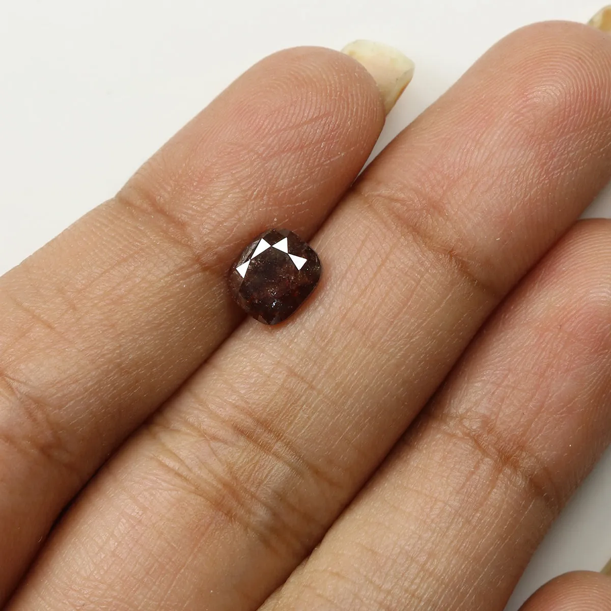 Natural Loose Cushion Brown Color Diamond 1.29 CT 6.90 MM Cushion Shape Rose Cut Diamond KR1046