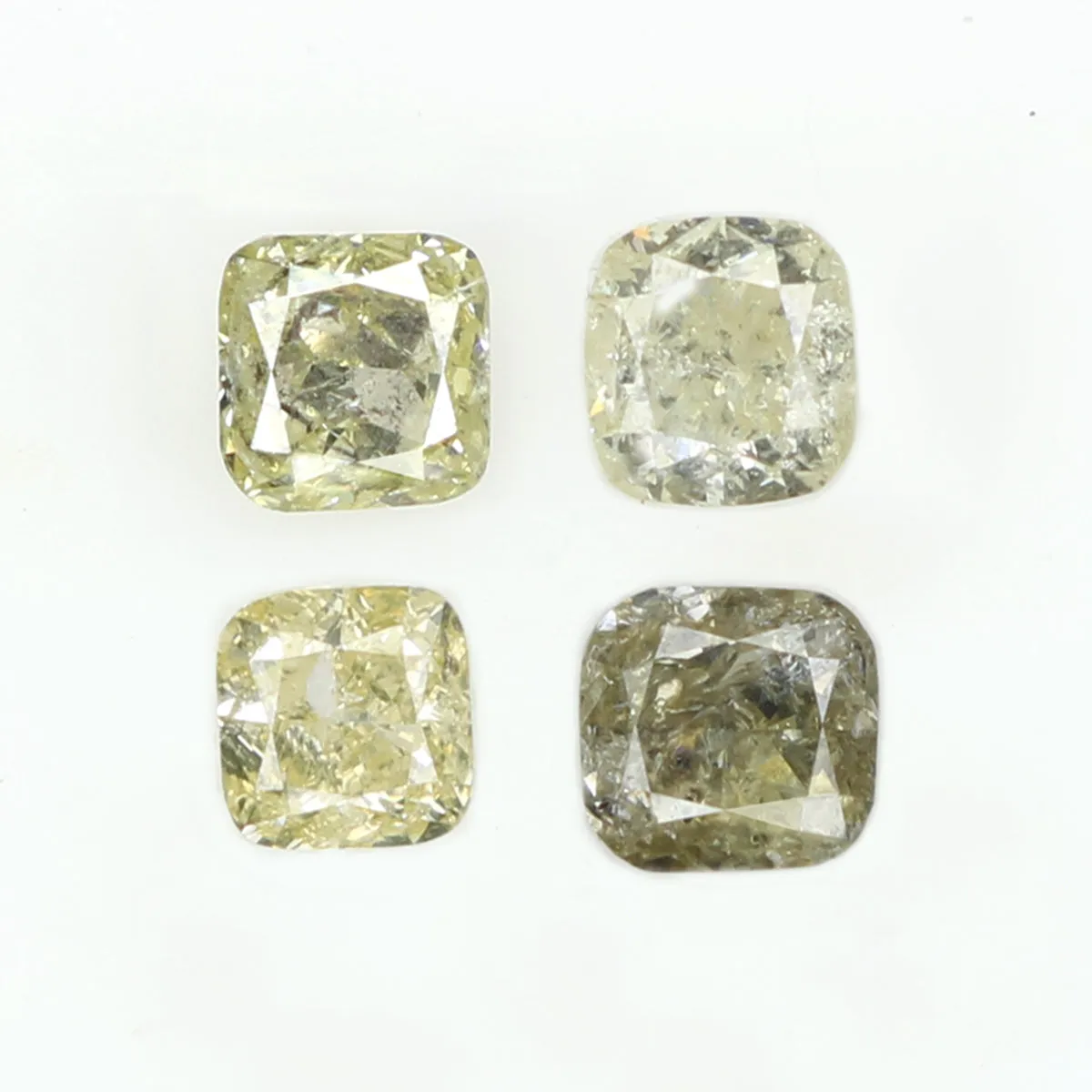 Natural Loose Cushion Yellow Color Diamond 0.54 CT 2.60 MM Cushion Shape Rose Cut Diamond L1585