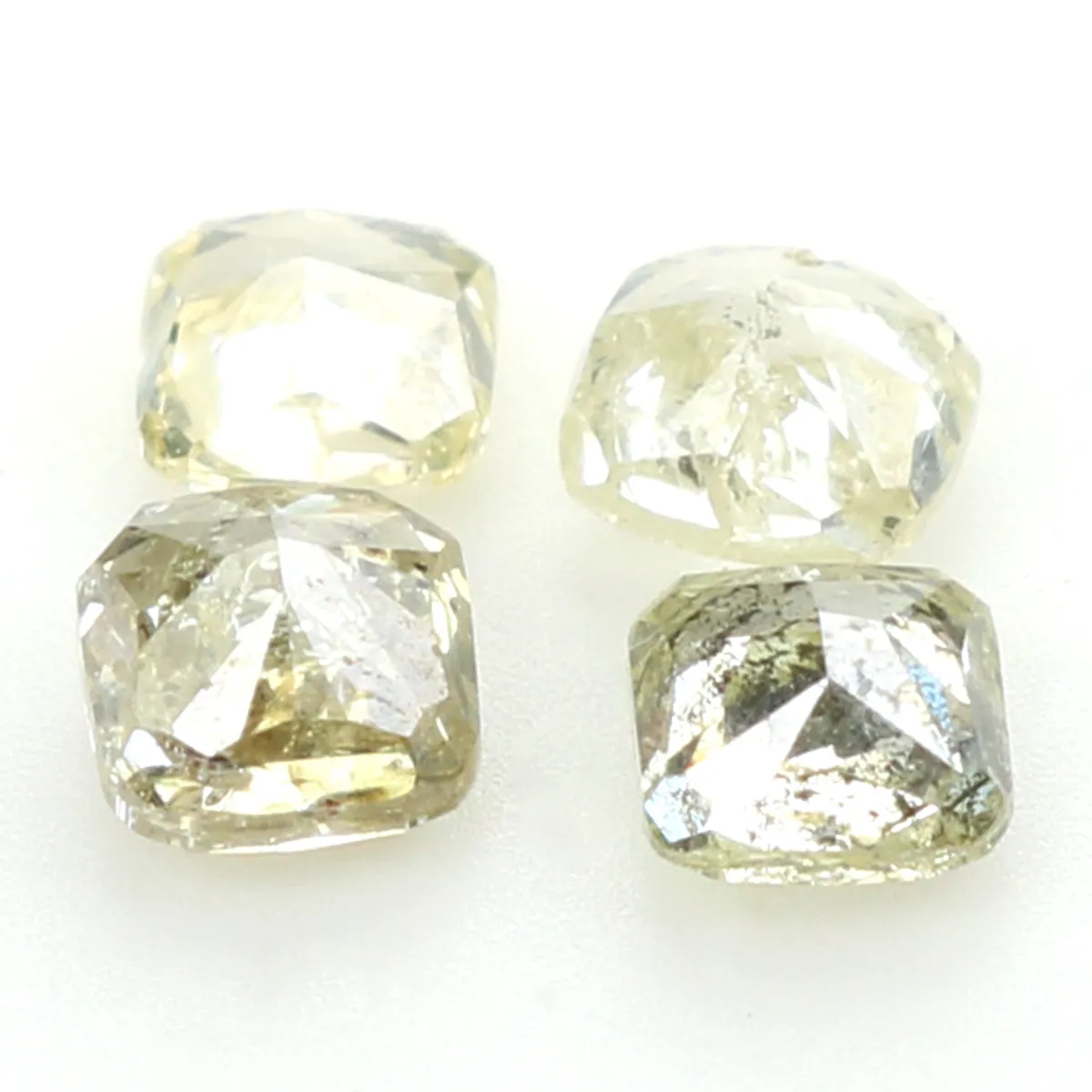 Natural Loose Cushion Yellow Color Diamond 0.54 CT 2.60 MM Cushion Shape Rose Cut Diamond L1585