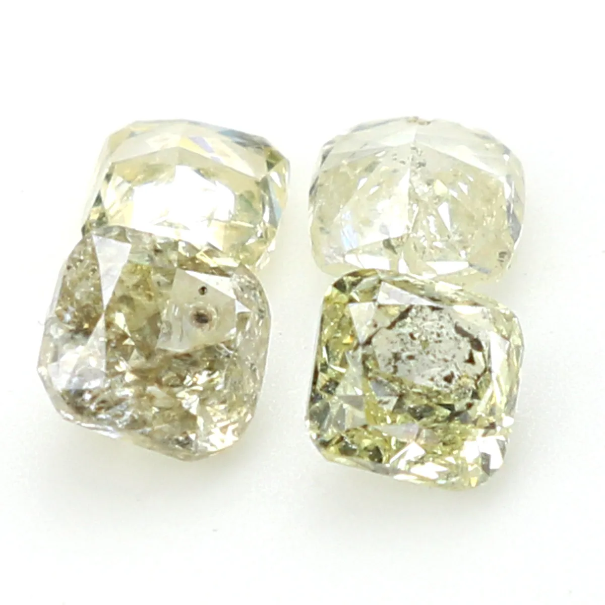 Natural Loose Cushion Yellow Color Diamond 0.54 CT 2.60 MM Cushion Shape Rose Cut Diamond L1585