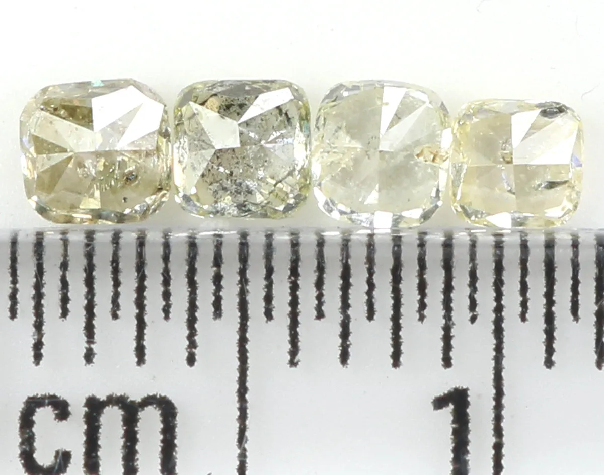 Natural Loose Cushion Yellow Color Diamond 0.54 CT 2.60 MM Cushion Shape Rose Cut Diamond L1585