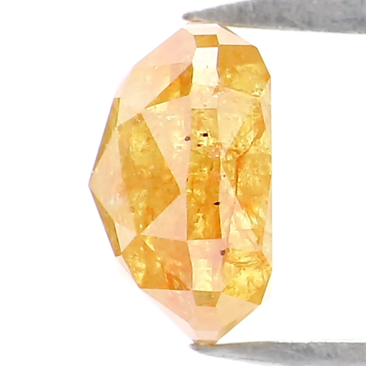 Natural Loose Cushion Yellow Color Diamond 0.93 CT 6.00 MM Cushion Shape Rose Cut Diamond L2154