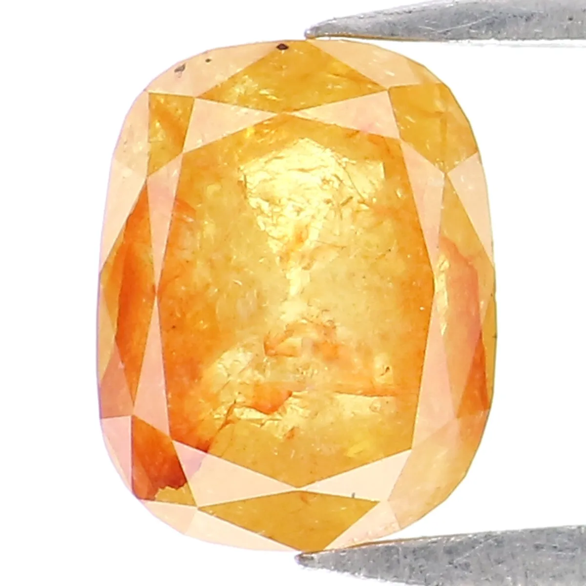 Natural Loose Cushion Yellow Color Diamond 0.93 CT 6.00 MM Cushion Shape Rose Cut Diamond L2154