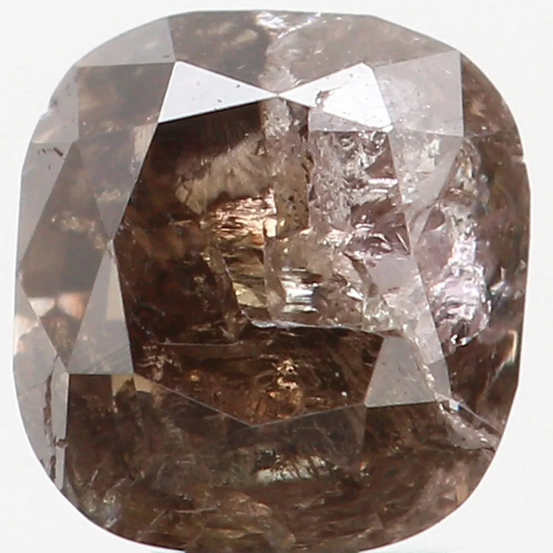 Natural Loose Diamond Cushion Blackish Grey Color I2 Clarity 3.90 MM 0.38 Ct L5381