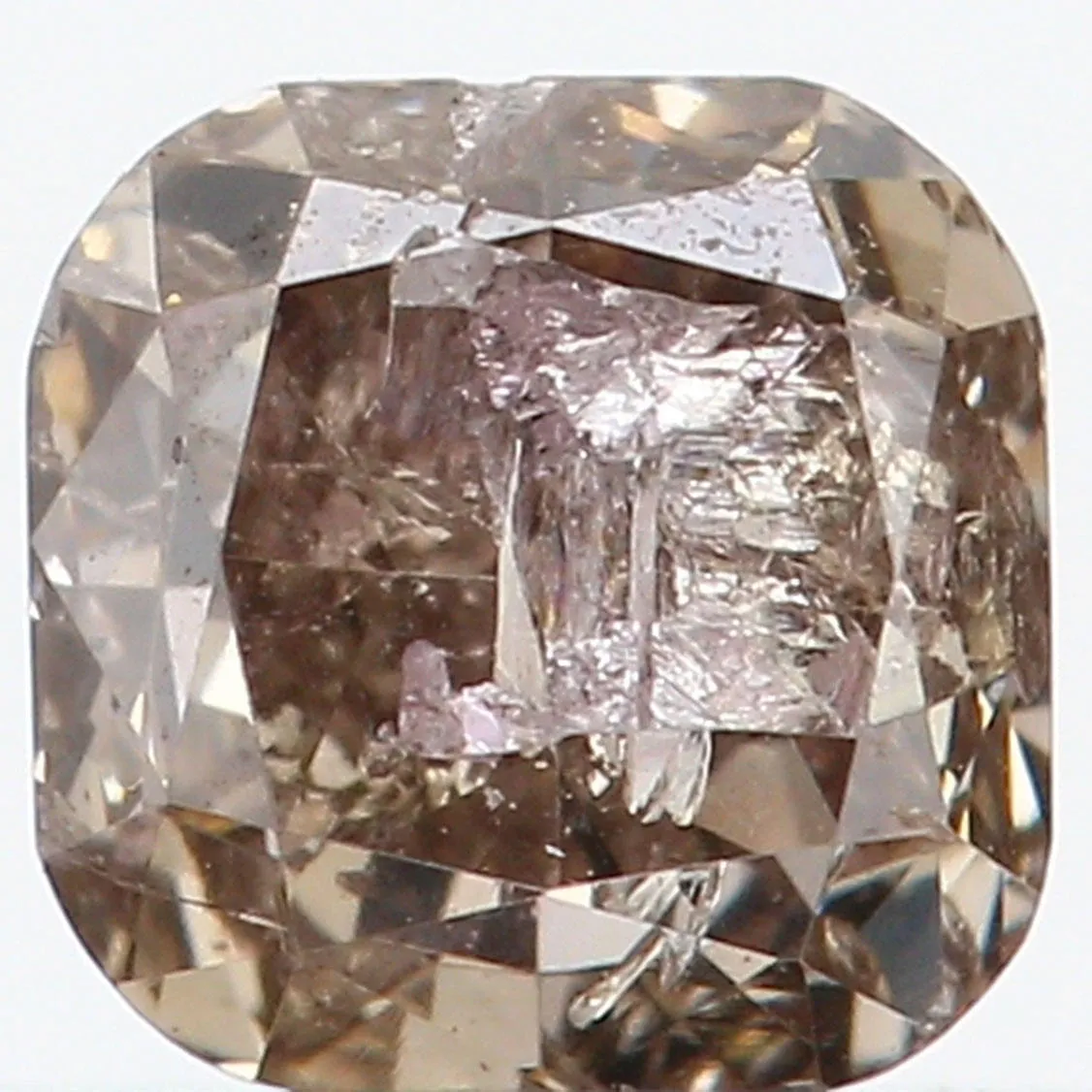 Natural Loose Diamond Cushion Fancy Blackish White Color I1 Clarity 3.80 MM 0.42 Ct L5329