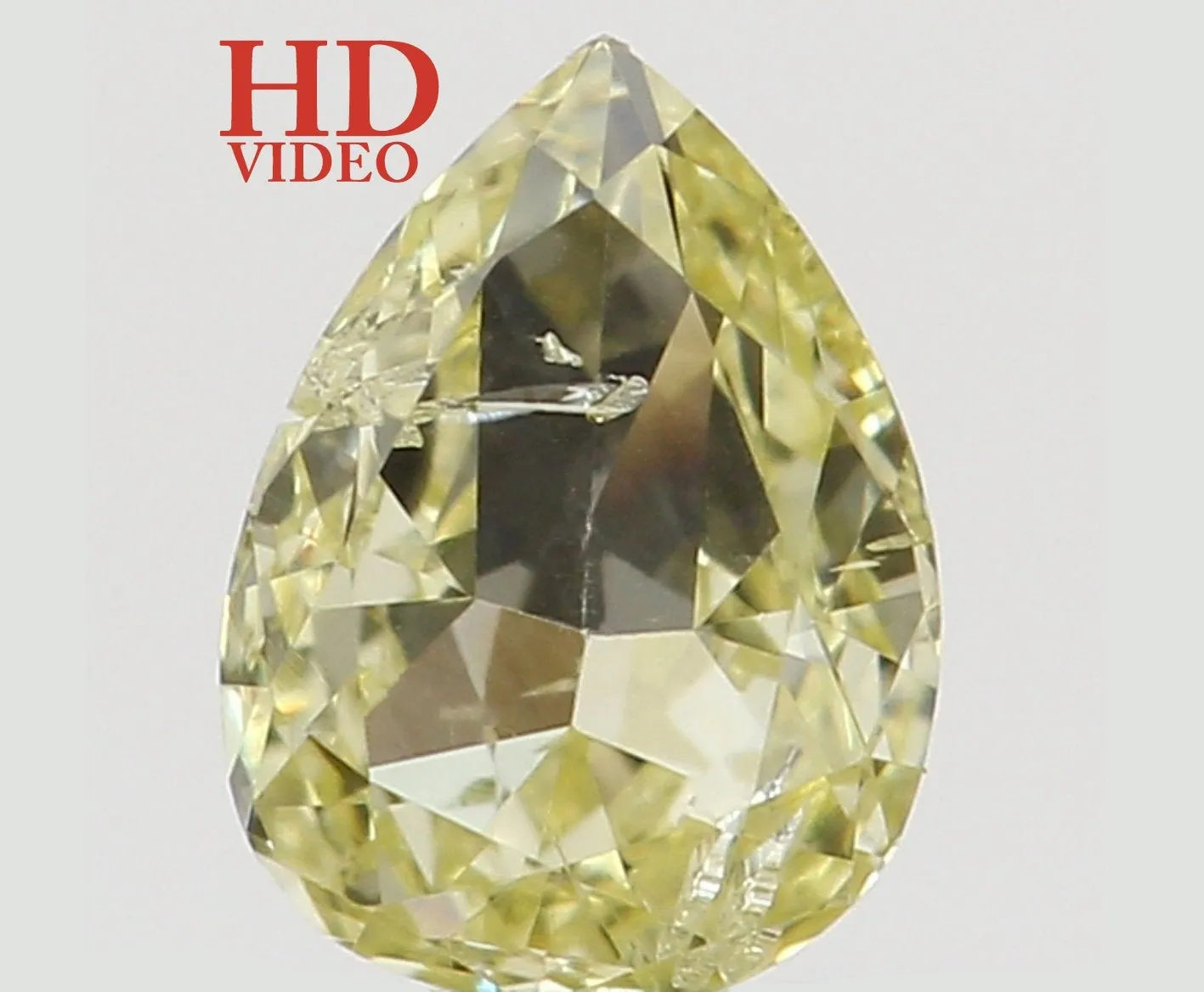 Natural Loose Diamond Pear Yellow Color SI1 Clarity 3.80 MM 0.12 Ct KR1438