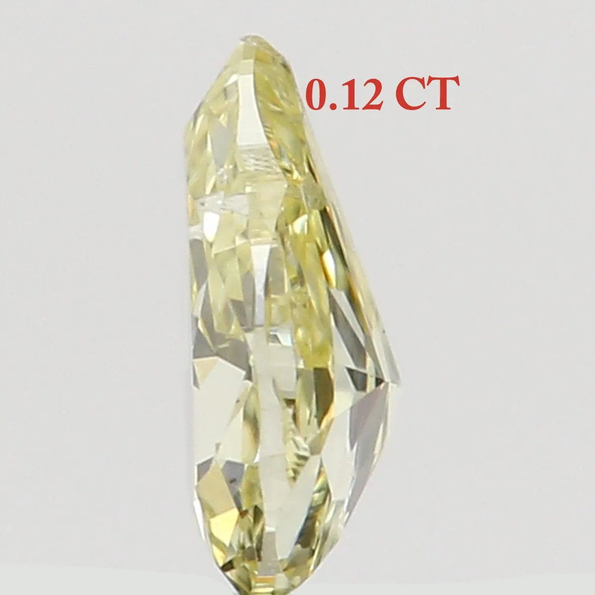 Natural Loose Diamond Pear Yellow Color SI1 Clarity 3.80 MM 0.12 Ct KR1438