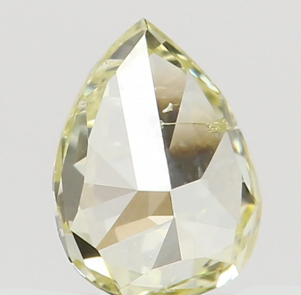 Natural Loose Diamond Pear Yellow Color SI1 Clarity 3.80 MM 0.12 Ct KR1438