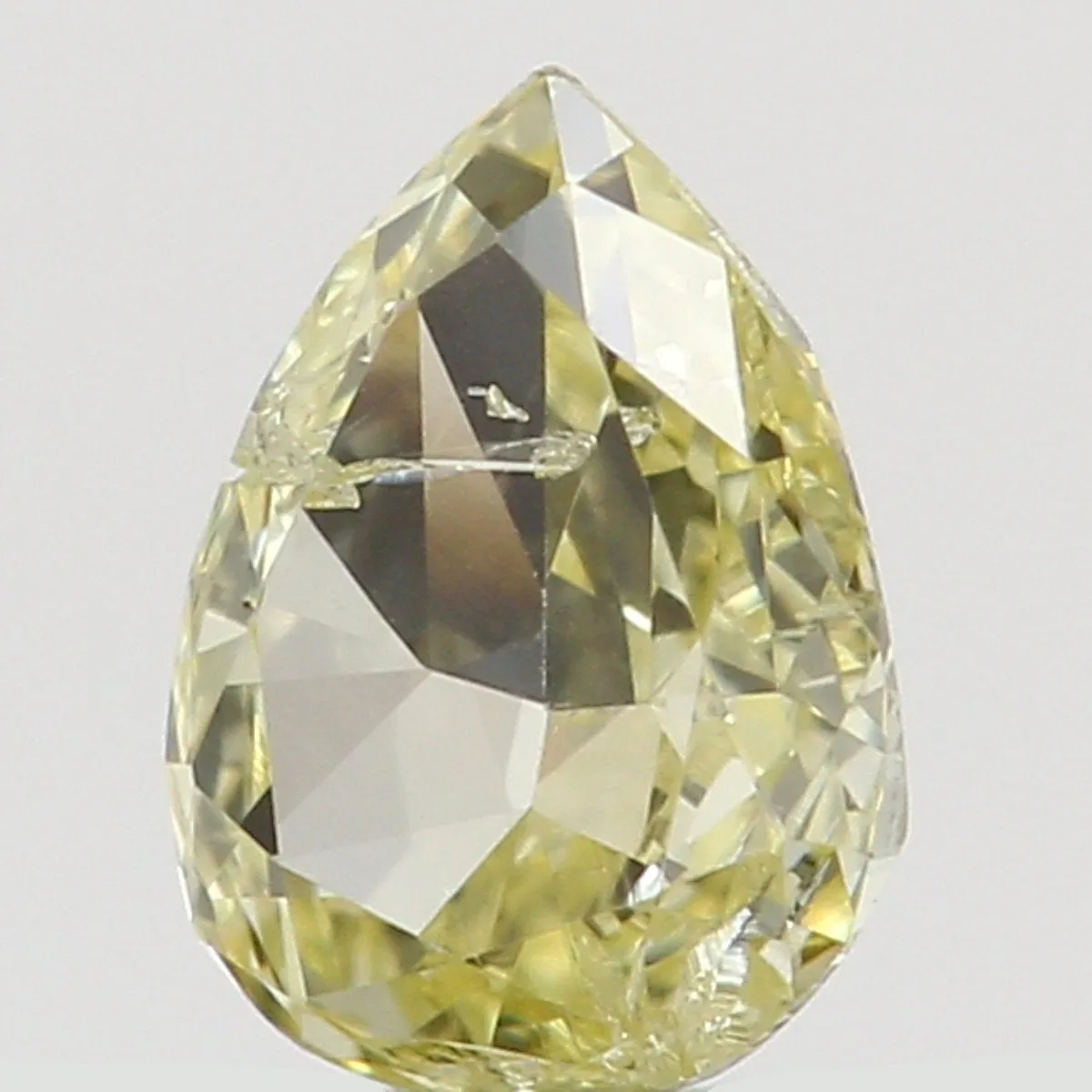 Natural Loose Diamond Pear Yellow Color SI1 Clarity 3.80 MM 0.12 Ct KR1438