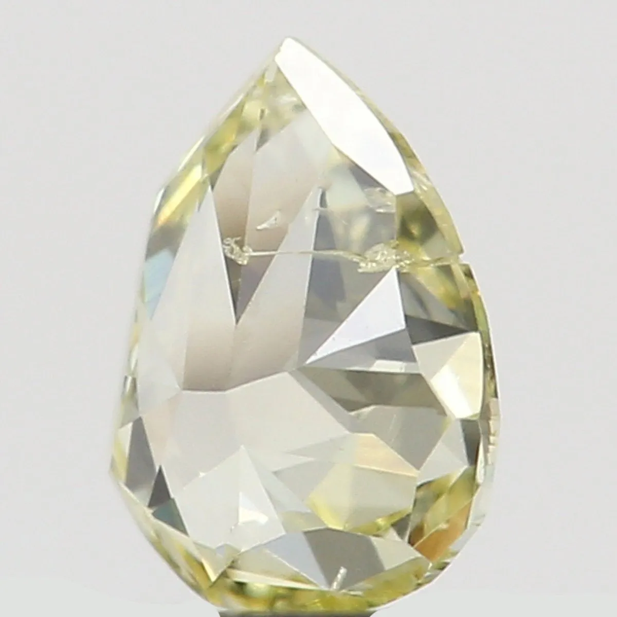 Natural Loose Diamond Pear Yellow Color SI1 Clarity 3.80 MM 0.12 Ct KR1438