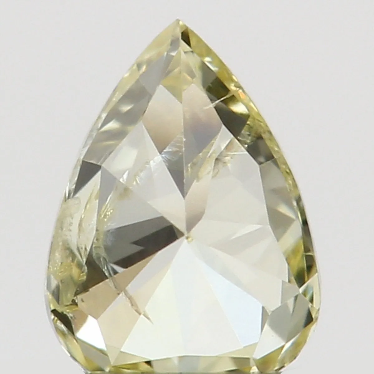 Natural Loose Diamond Pear Yellow Color SI1 Clarity 4.10 MM 0.16 Ct KR1440