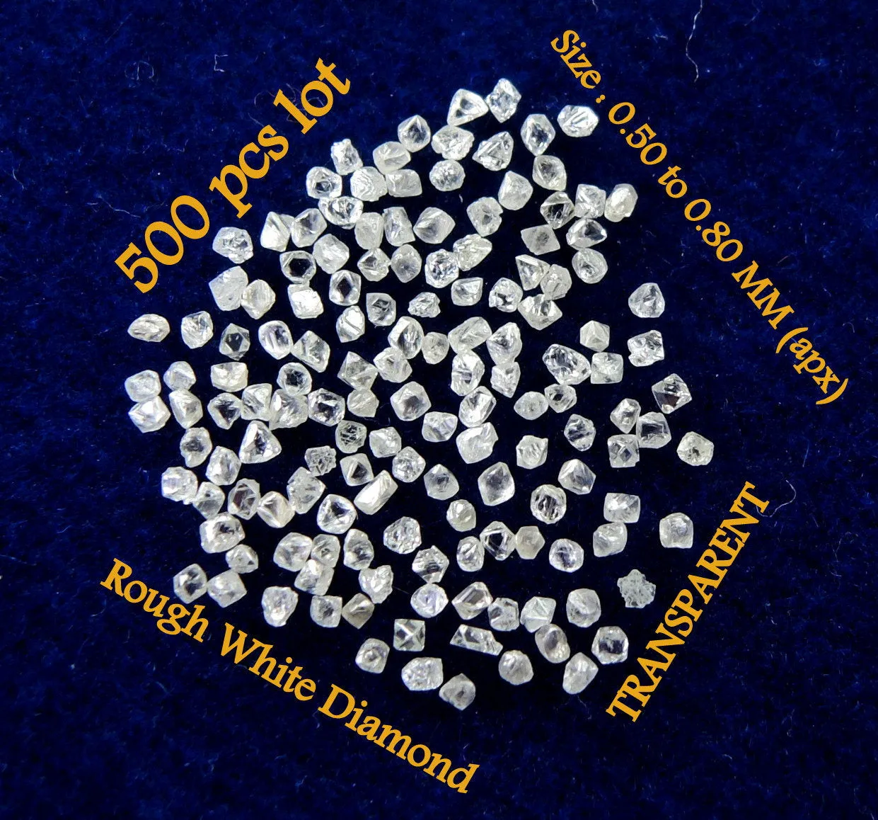 Natural Loose Diamond Raw Rough Fancy White Color I2 Clarity 500 Pcs Lot Q81