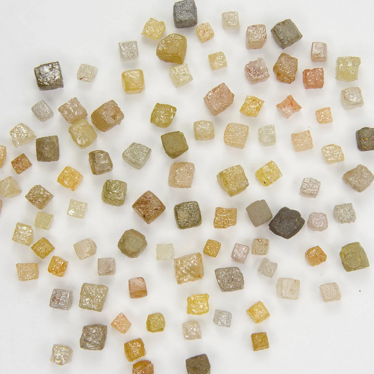 Natural Loose Diamond Rough Cube Mix Color 2 to 4 MM 1 Ct Scoop Q75