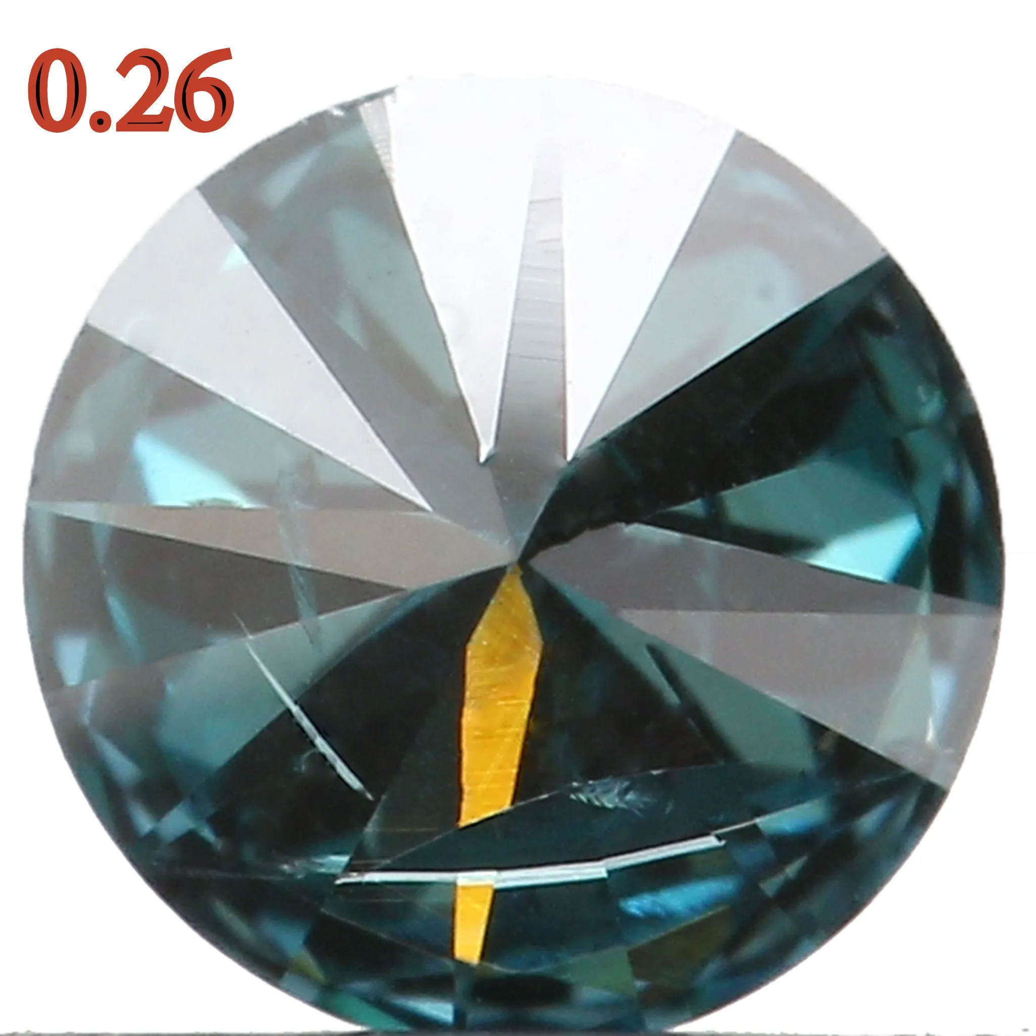 Natural Loose Diamond Round Blue Color I2 Clarity 4.05 MM 0.26 Ct KR201