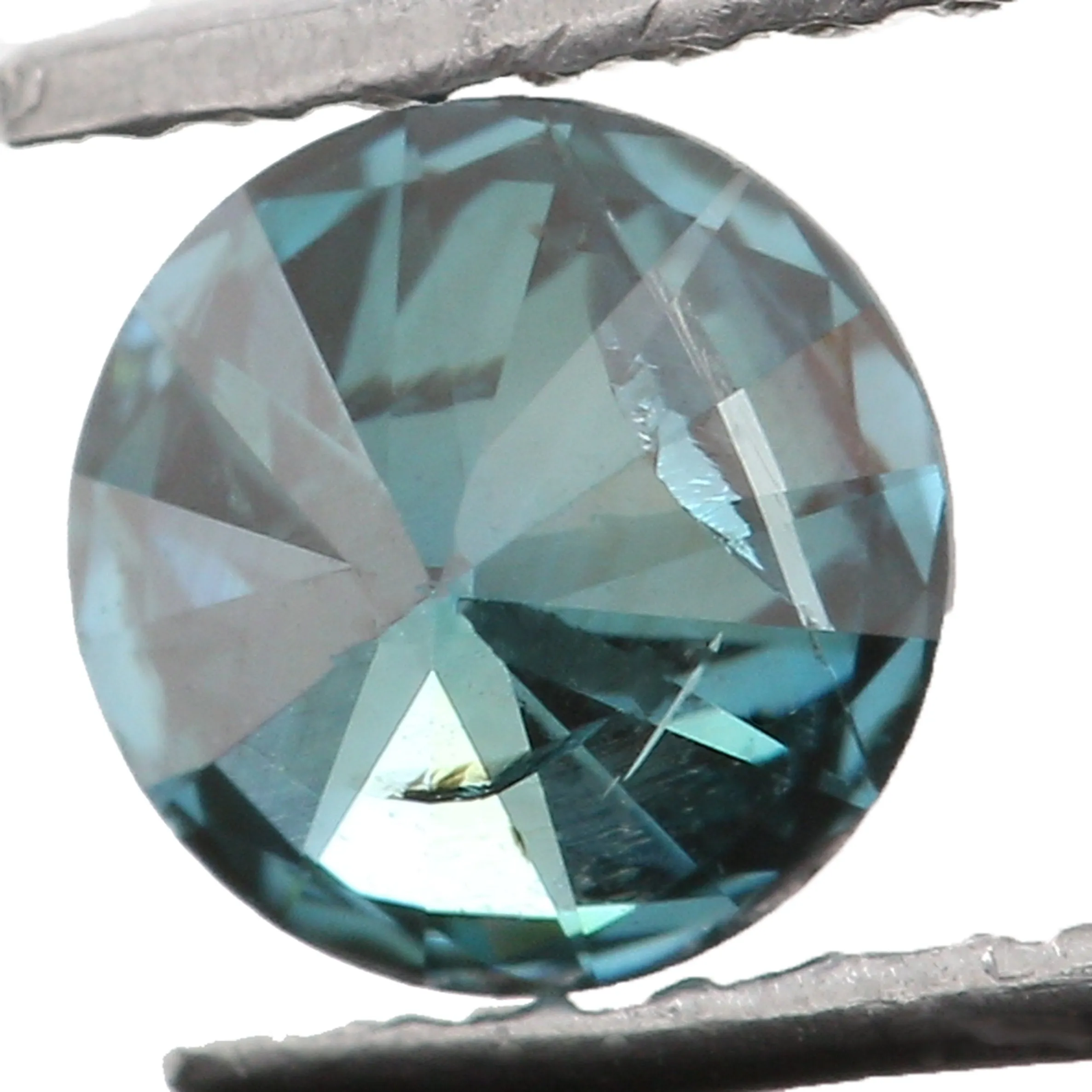 Natural Loose Diamond Round Blue Color I2 Clarity 4.05 MM 0.26 Ct KR201