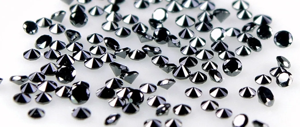 Natural Loose Diamond Round Fancy Black Color I3 Clarity 0.80 to 2.70 MM Q36