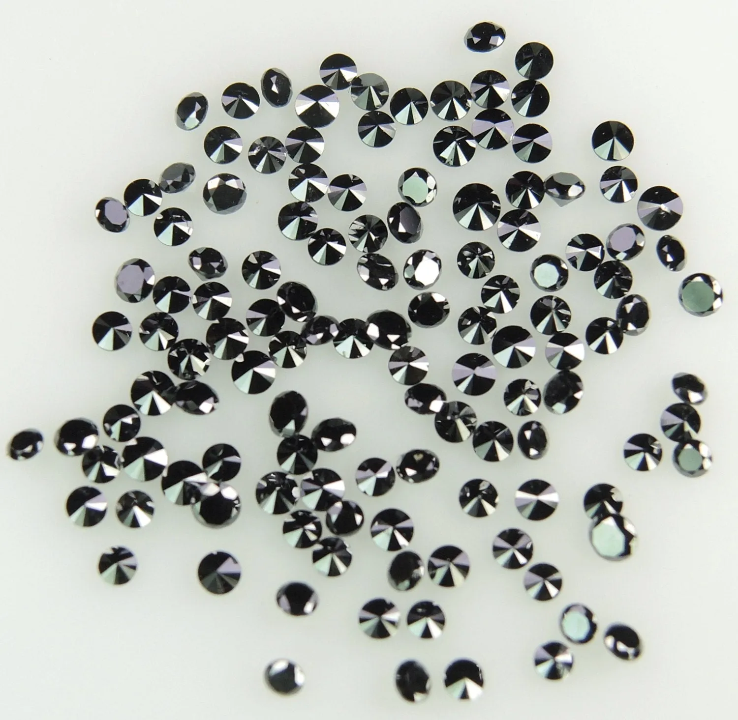 Natural Loose Diamond Round Fancy Black Color I3 Clarity 0.80 to 2.70 MM Q36