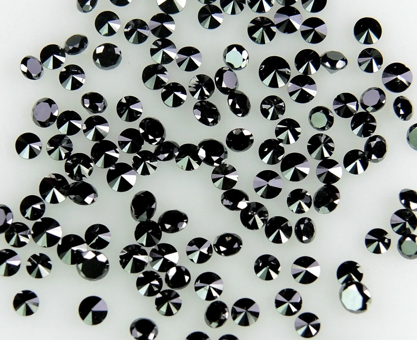 Natural Loose Diamond Round Fancy Black Color I3 Clarity 0.80 to 2.70 MM Q36