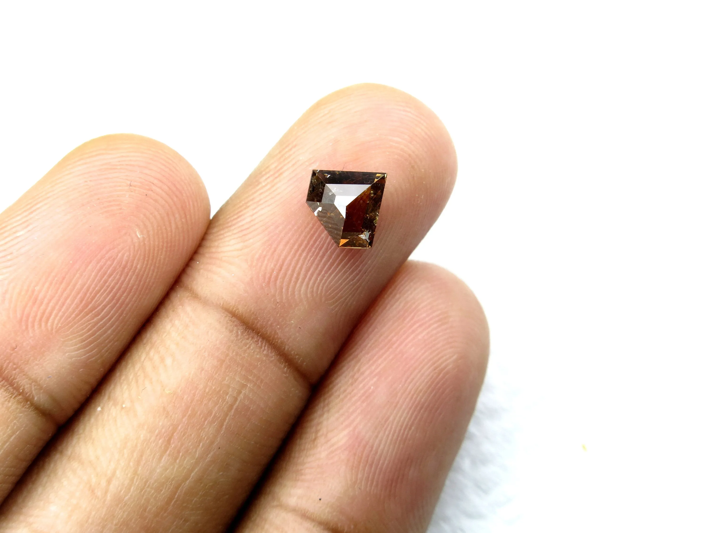 Natural Loose Diamonds Fancy Deep Orange Brown 6.80 MM 1.33 Ct