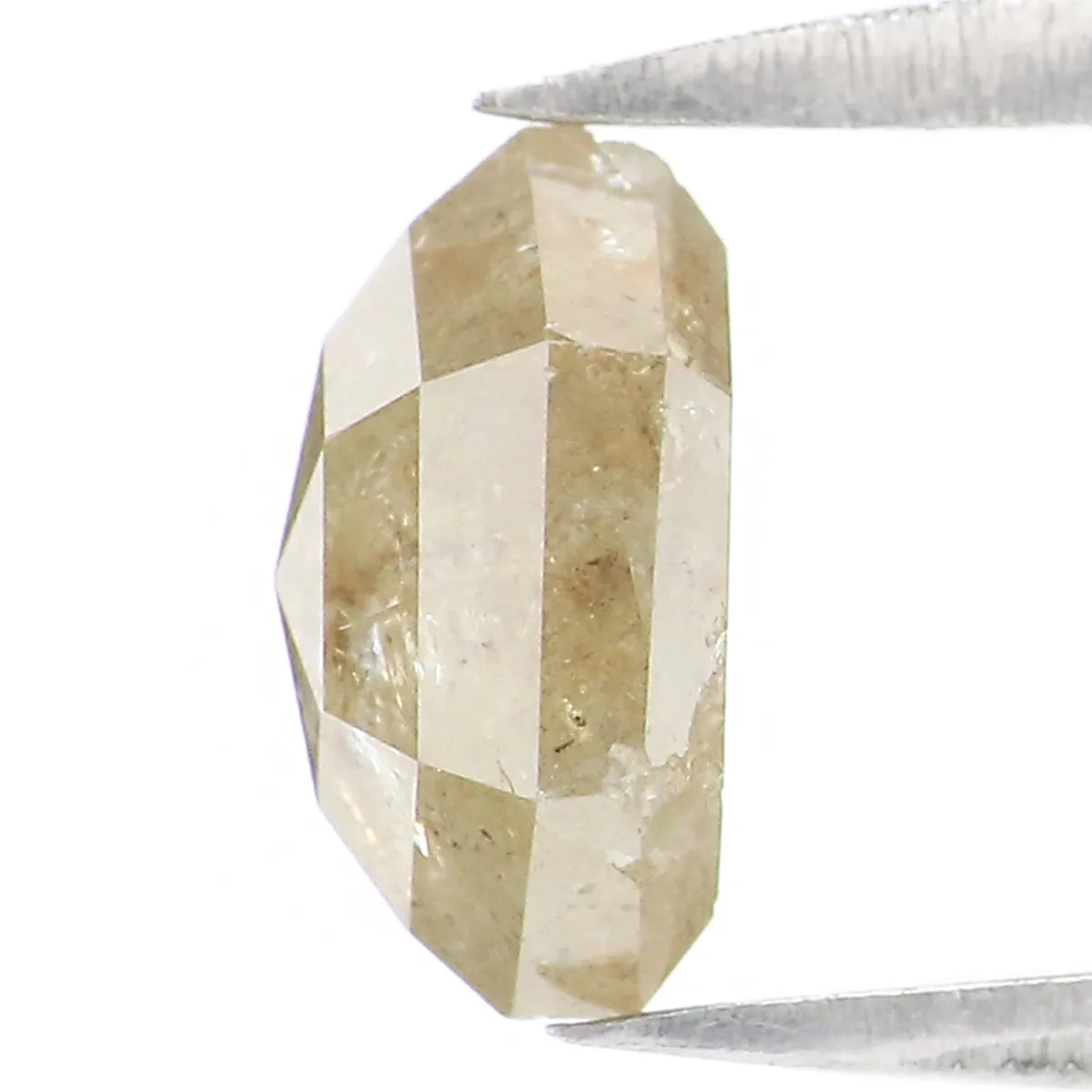 Natural Loose Hexagon Diamond Grey Yellow Color 1.51 CT 7.80 MM Hexagon Shape Rose Cut Diamond KR1613