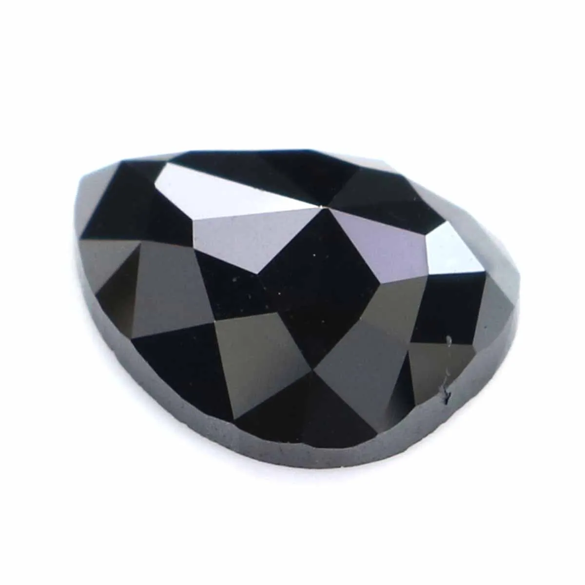 Natural Loose Pear Diamond Black Color 1.62 CT 8.80 MM Pear Shape Rose Cut Diamond L6183