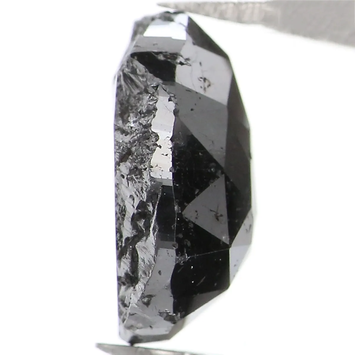 Natural Loose Pear Diamond Black Color 2.14 CT 9.25 MM Pear Shape Rose Cut Diamond L1607