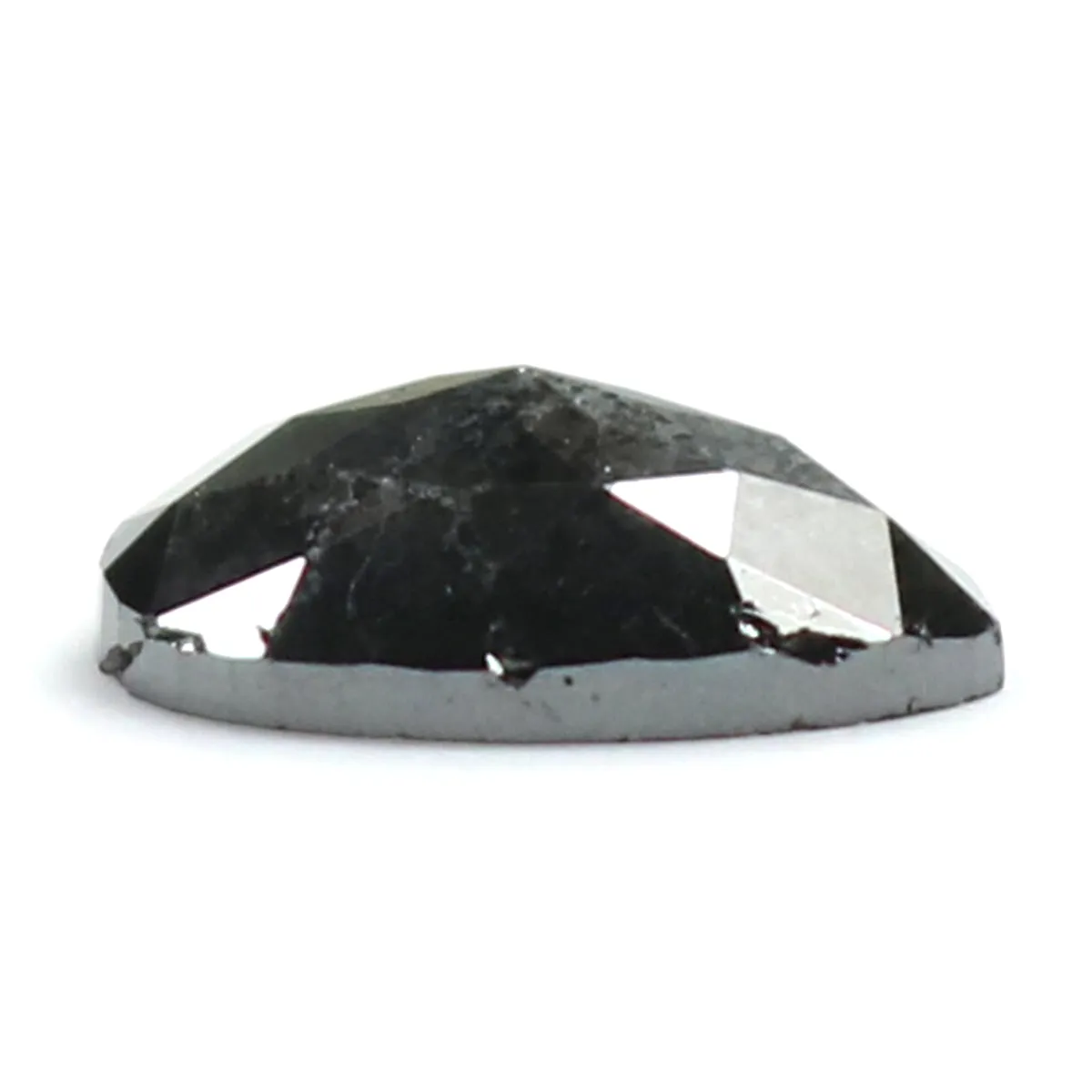 Natural Loose Pear Salt And Pepper Diamond Black Color 1.62 CT 9.20 MM Pear Shape Rose Cut Diamond L8350